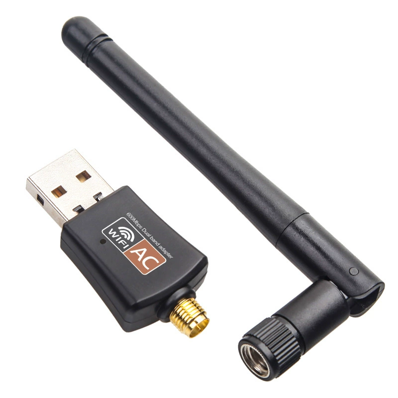 600 м Двухчастотная USB беспроводная сетевая карта 2,4G/5,8G компьютерная беспроводная USB Wi-Fi приемный передатчик производитель