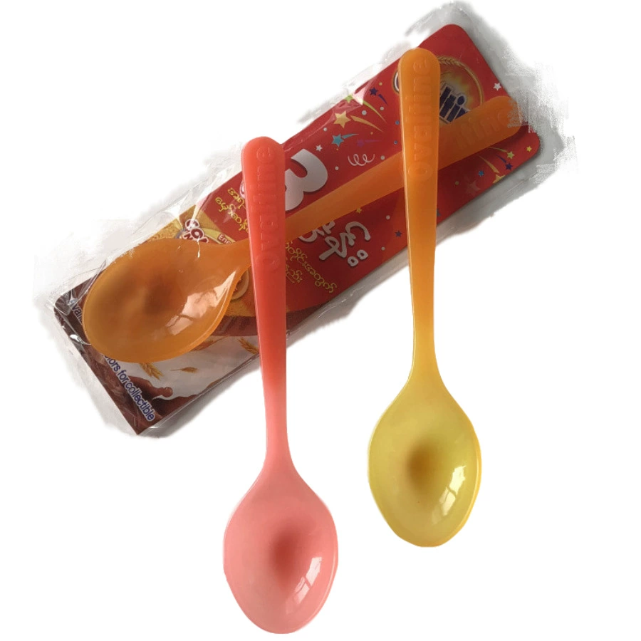 Дети медведя раздача рекламной кампании ложки головы температуры пластиковая может ложка цвета ПП ЛОГОТИПА