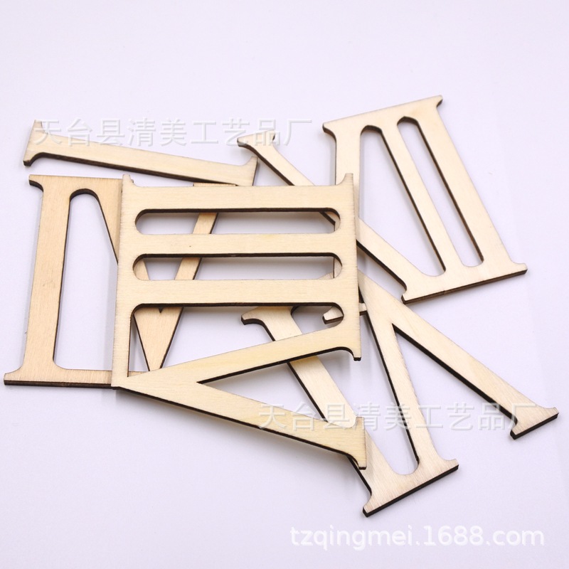 7cm de madera números romanos combinación de madera números romanos de madera chips 12 sets