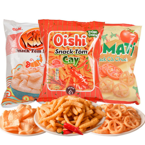Imported premium original green pepper curry crab sour and spicy shrimp chips Thai tom yum small snacks Weiya live broadcast