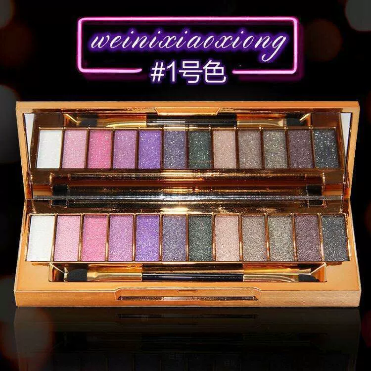 维尼小熊 Тени для век Shiny eye shadow, палетка теней, праймер под макияж, 12 цветов, (Physicals)