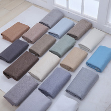 现货批发 加厚亚麻面料纯色沙发布料棉麻细麻抱枕桌布工程背景布