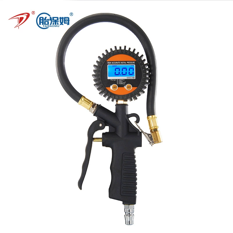 [Прямые продажи с фабрики] Манометр для накачки шин Манометр для шин Манометр для измерения давления воздуха с цифровым дисплеем Манометр для автомобильных шин Пистолет для давления в шинах