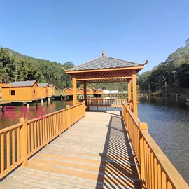 亭子;木板材;户外花架