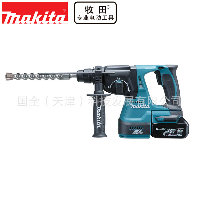 Makita牧田充电工具 DHR242 充电式电锤18V锂电无刷电机