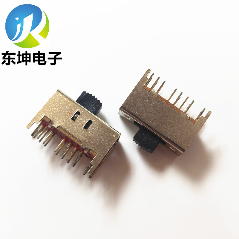 东坤开关拨动开关SS-42H08G5（4P2T）双排十六脚立式滑动玩具开关