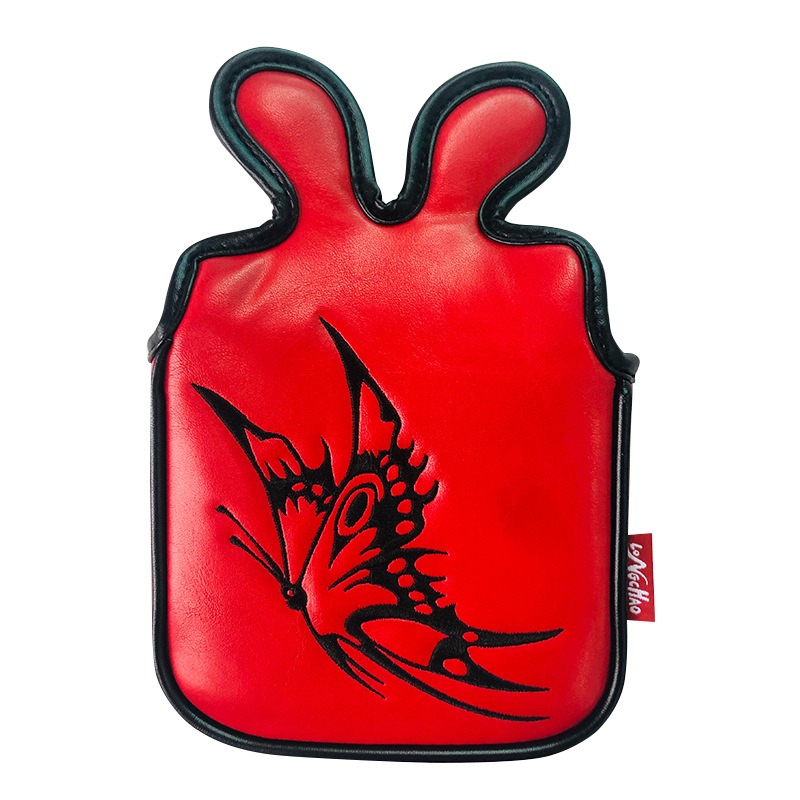 Venta caliente transfronteriza cubierta del club de golf de la PU de alta calidad bordado cuadrado binaural Golf putter cubierta de una sola pieza entrega