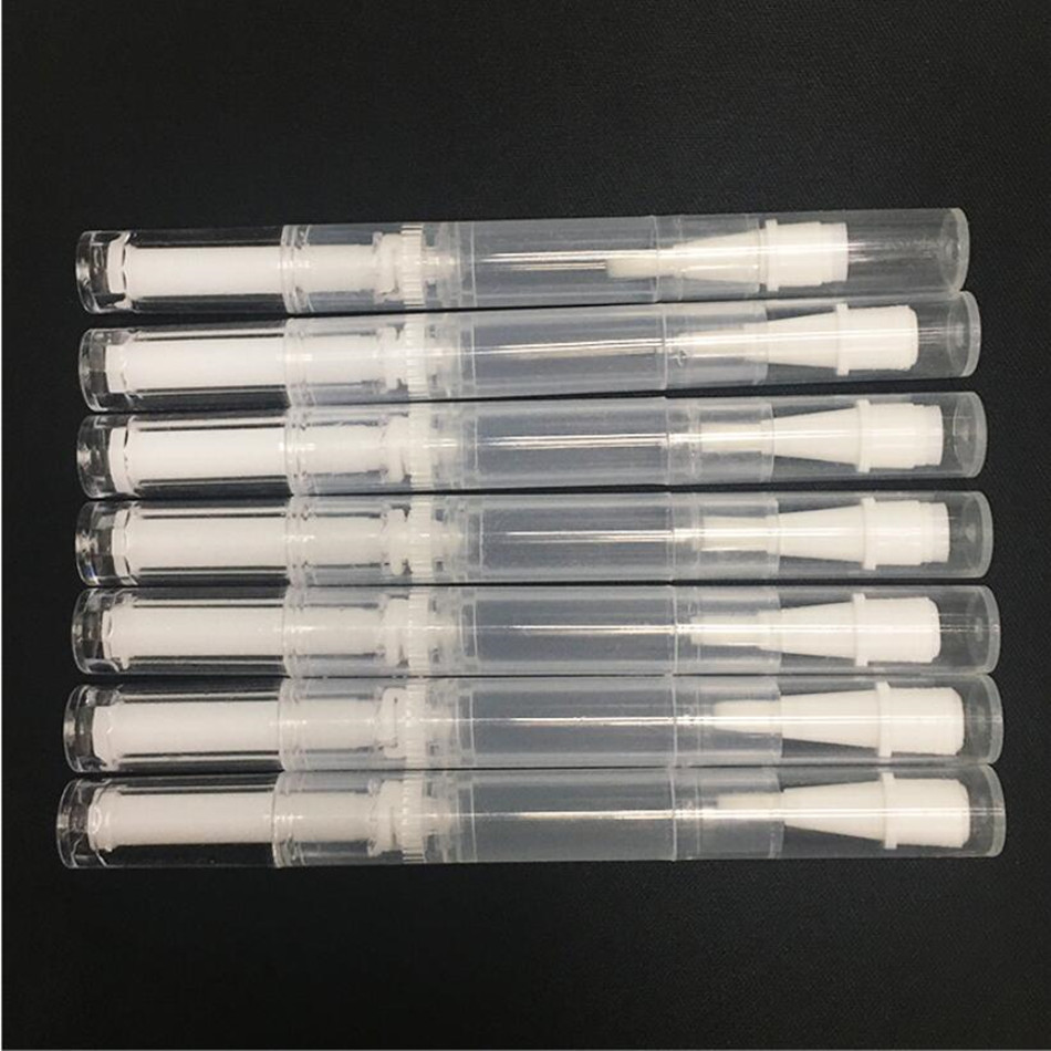 3ML plástico pluma rotatoria del diente del clavo cepillo de pelo corrector pluma de dientes de mascotas PP tubo de plástico vacío Generación de pelo