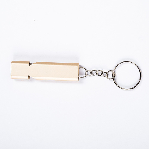 Manufacturer supplies high-frequency whistle, double-barreled whistle, metal outdoor survival whistle, aluminum alloy whistle