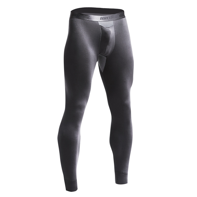 Pantalones de otoño desmontables estilo bala para hombre, leggings elásticos ajustados con bolsillo, pantalones térmicos básicos para jóvenes de otoño e invierno