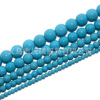 Turquoise organic multicoloured synthesized round beads, accessory handmade