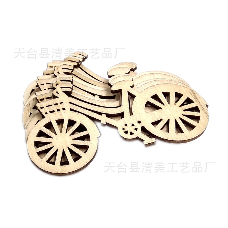 90*50mm Tronco Bicicleta de madera Pilas de madera decorativas 10 piezas en un paquete