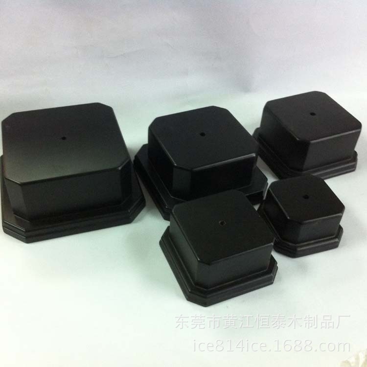 东莞木制品奖杯工艺摆件喷漆密度板展示木头底座黑色喷漆方形底座