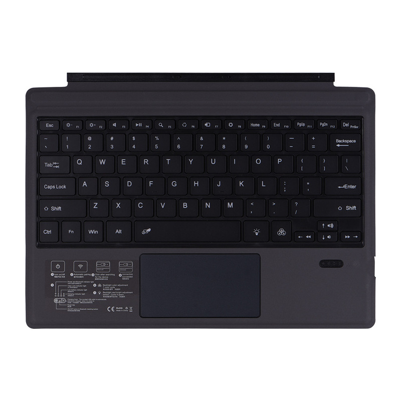 For Microsoft surface Pro3 4 5 6 7 Bluetooth Keyboard Colorful Backlight Magnetic Wireless Charging Keyboard