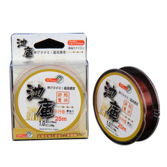 Parallel coiling nylon fishing line, 25m Japanese fishing line, strong and wear-resistant fishing tackle fishing line