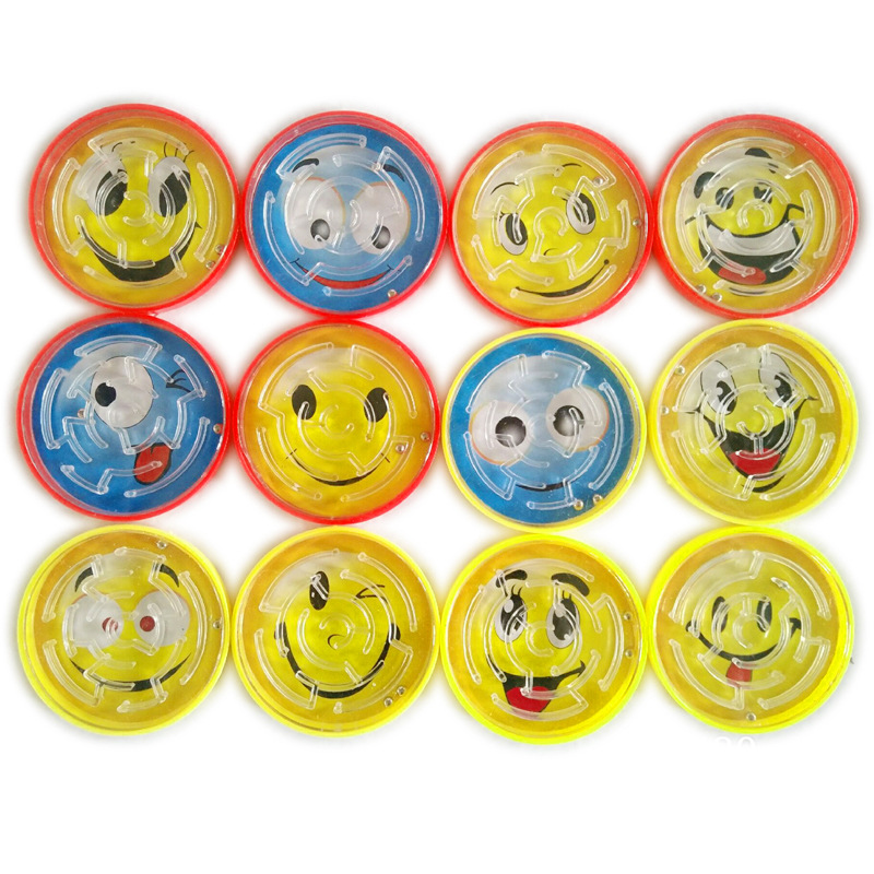 Inteligencia DE LOS NIÑOS Smiley Cara juguete laberinto 5,5 cm mano granos redondos personalización regalo