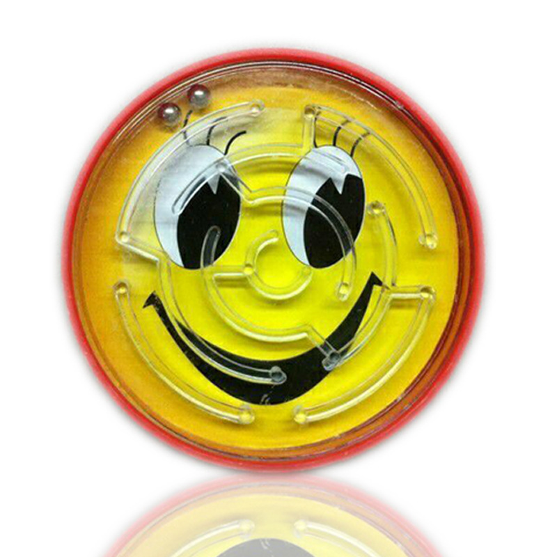 Inteligencia DE LOS NIÑOS Smiley Cara juguete laberinto 5,5 cm mano granos redondos personalización regalo
