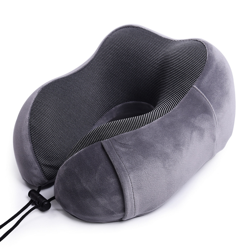 Almohada cervical en forma de U, de viaje con memoria, rebote lento, ideal para avión y siesta, logotipo personalizable