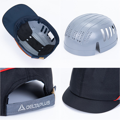 Delta 102110 casco de béisbol ligero protección laboral de verano sistema de gorra anticolisión transpirable
