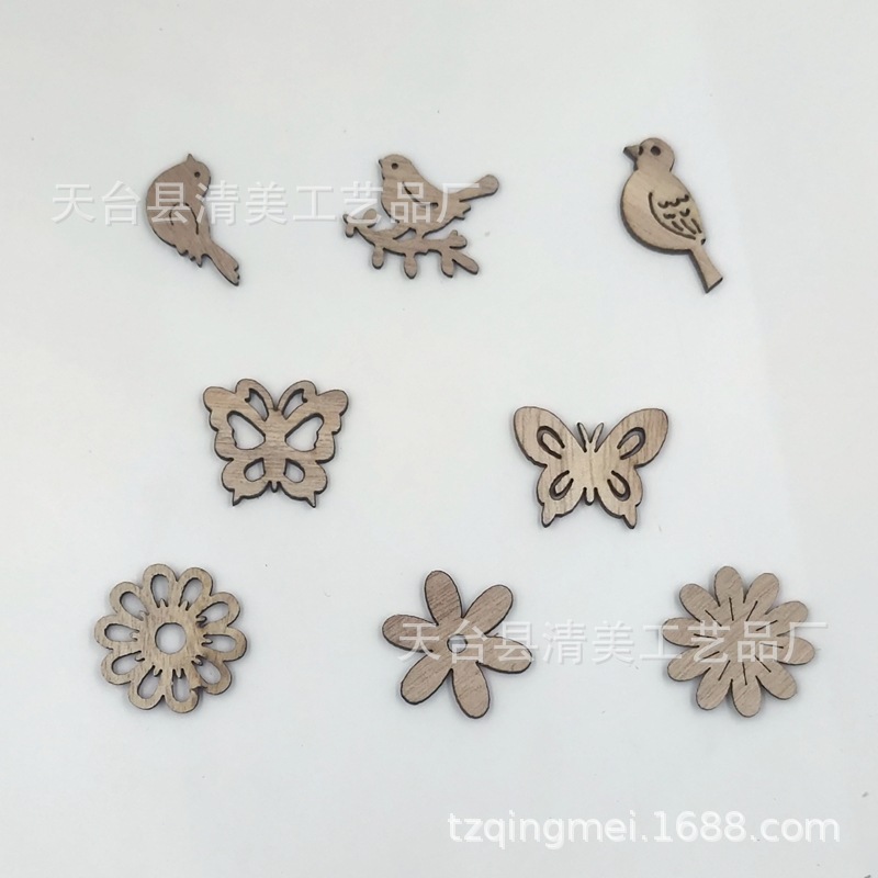 3 decoraciones navideñas de paulownia mezcladas con hojas de madera navideñas de paulownia natural 50 piezas por paquete