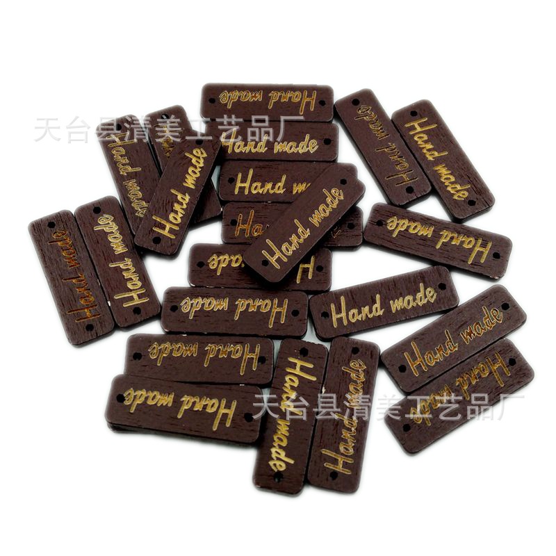 30mm color/Negro/beige/Blanco/marrón signo decorativo placa de madera botón placa de madera 50 unidades un paquete