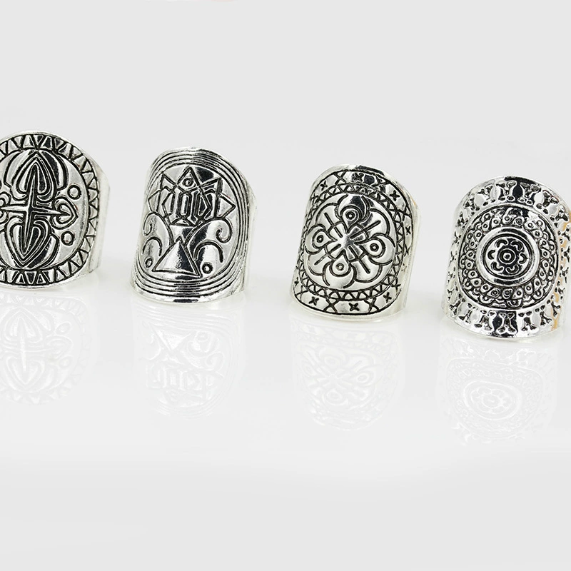 Retro ring, European style, boho style, on index finger