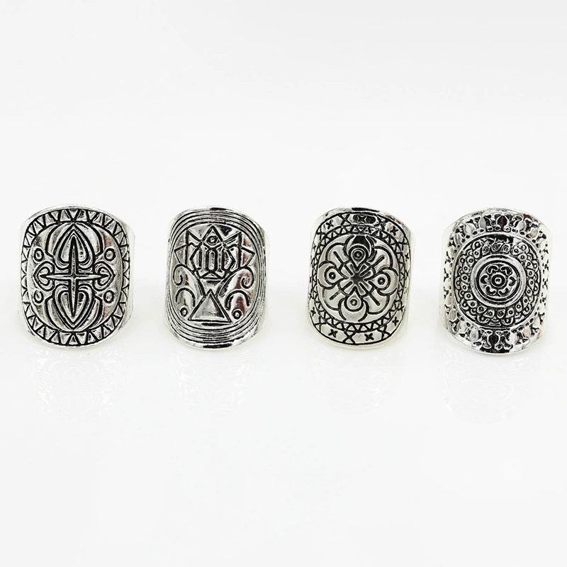 Retro ring, European style, boho style, on index finger
