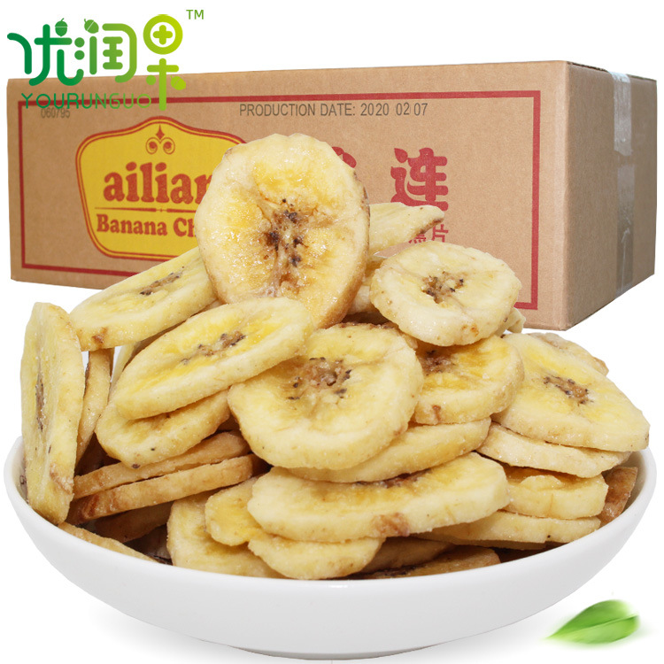 菲律賓埃蓮香蕉片果幹酥脆零食休閑非油炸零食堅果壹箱10斤