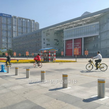 图书馆门口地埋式升降拦车器 学校隐形防撞阻车路障 电动升降柱