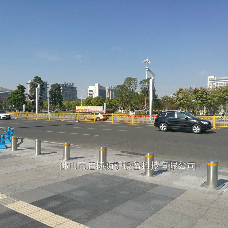 不锈钢电动止车柱可升降智能防撞阻车桩厂家学校遥控式升降隔离桩