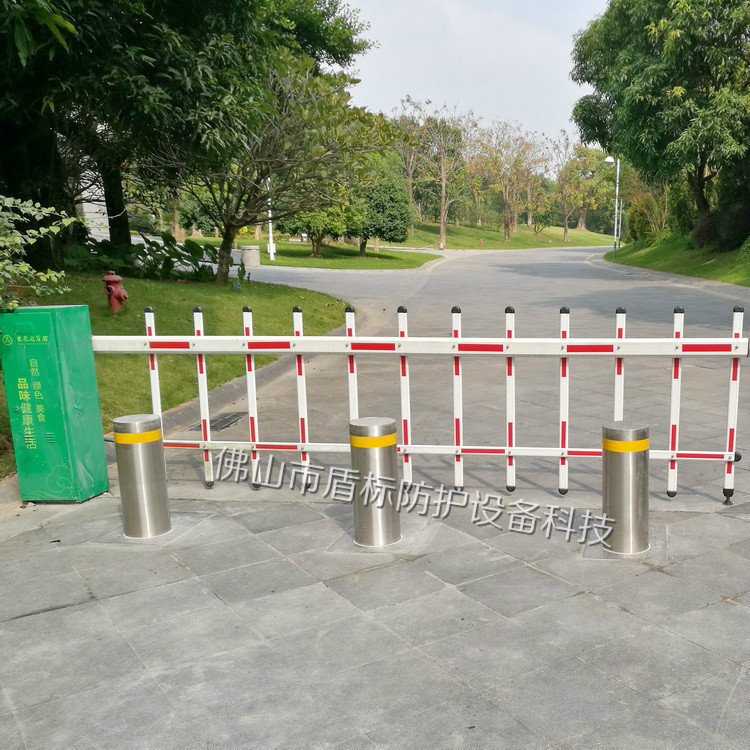公园大门防冲撞升降柱可升降车挡桩车牌识别智能全自动伸缩路障桩