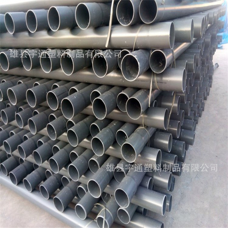 浇地管硬质110pvc农田灌溉管 园林绿化喷灌管PVC-U灰色低压管现货