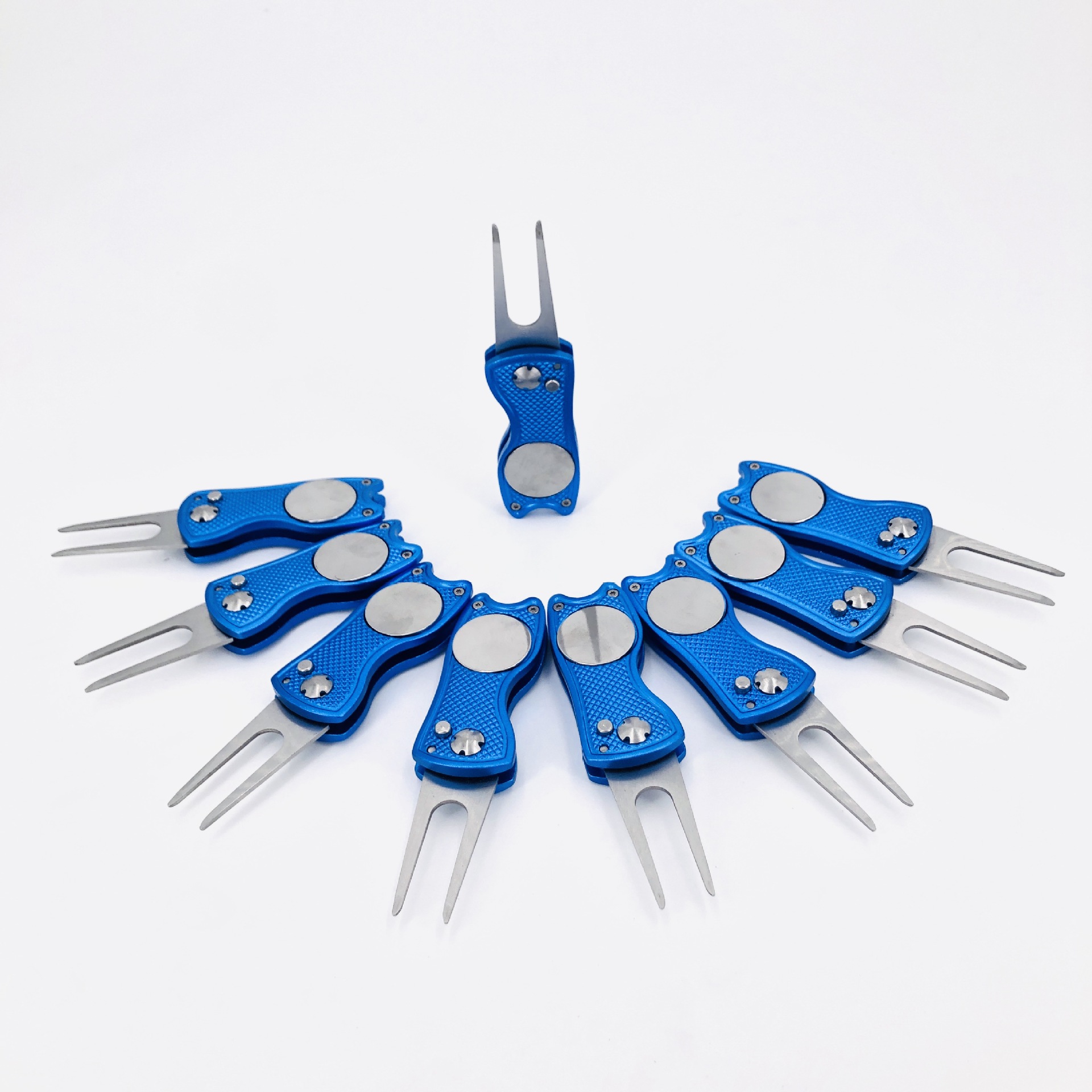 Fabricante Golf verde enchufe multifunción plegable verde tenedor verde herramienta de reparación marca socio Venta caliente