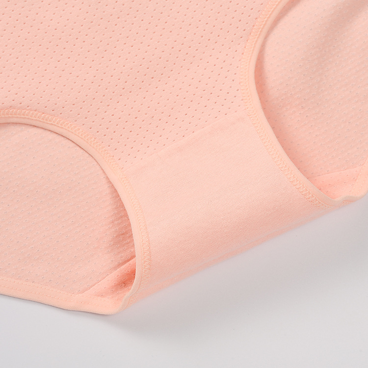 Ropa interior de niña japonesa simple color sólido ropa interior de algodón transpirable calzoncillos de algodón de cintura media para mujer al por mayor