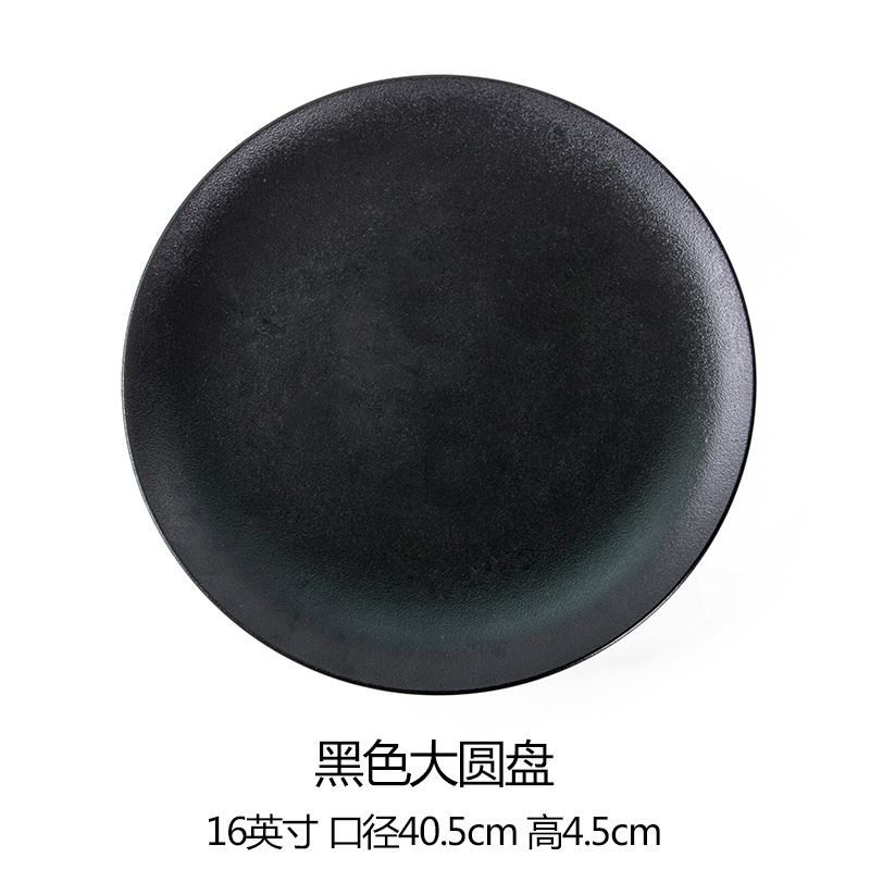 Plato de pescado escalfado Tazón Plato de cerámica esmerilado de gran tamaño