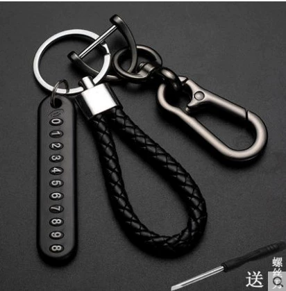 8 -character horseshoe buckle color+hand rope black+number card black