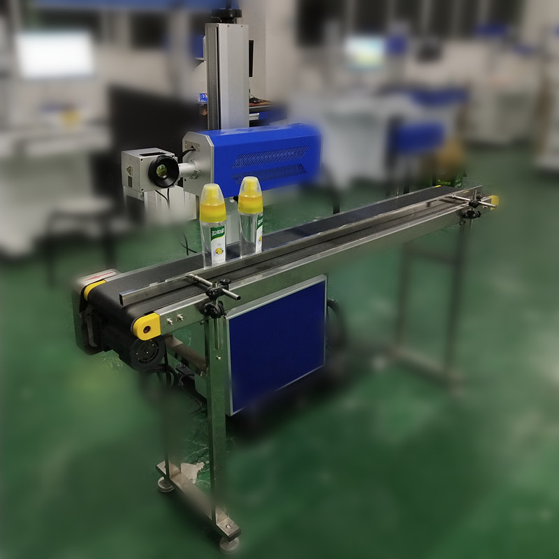 厂家直售包装盒盒喷码机塑料袋流水线激光打印机飞行标签打码机