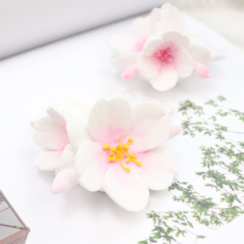 Korean version of cherry blossom silicone mold diy homemade diffuser stone car air outlet decoration handmade aromatherapy plaster mold