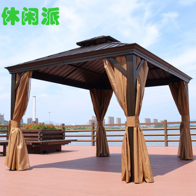 戶外遮陽遮雨棚雨篷鋁合金歐式涼亭別墅庭院露台陽光房棚子羅馬篷