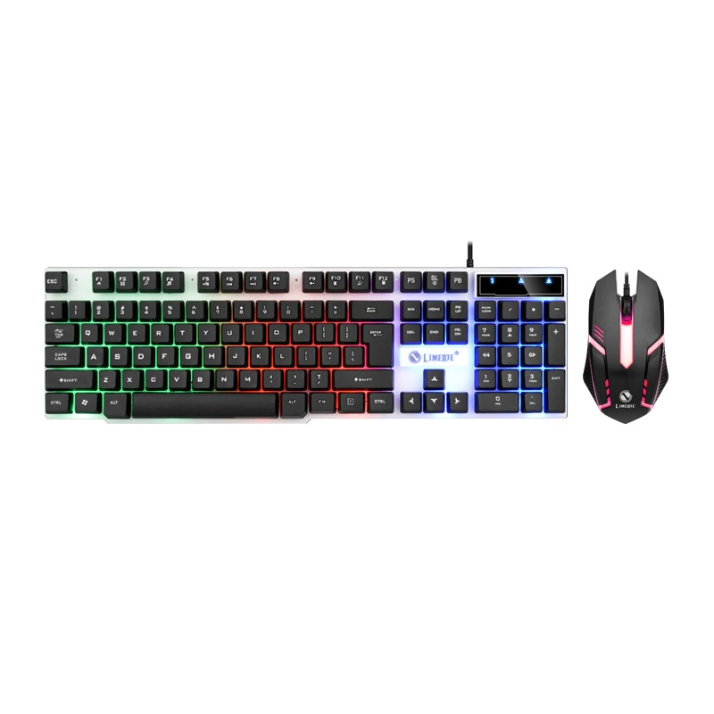Клавиатура RGB Limei GTX300 с подсветкой и набор USB-мыши, проводной, цветная подсветка