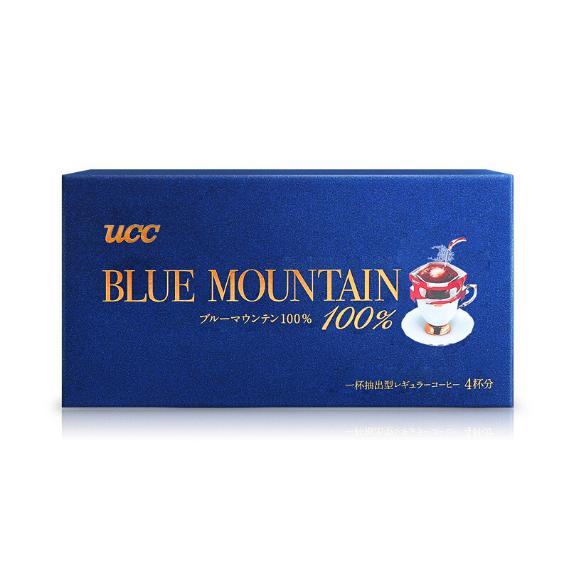 Japanese imported youshishi UCC Coffee Blue Mountain hanging ear sugar-free refreshing Jamaica pure black coffee powder