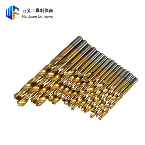 Factory direct sales 99pc titanium-plated straight handle twist drill 1.5-10mm woodworking drill bit set hand electric drill drilling tool