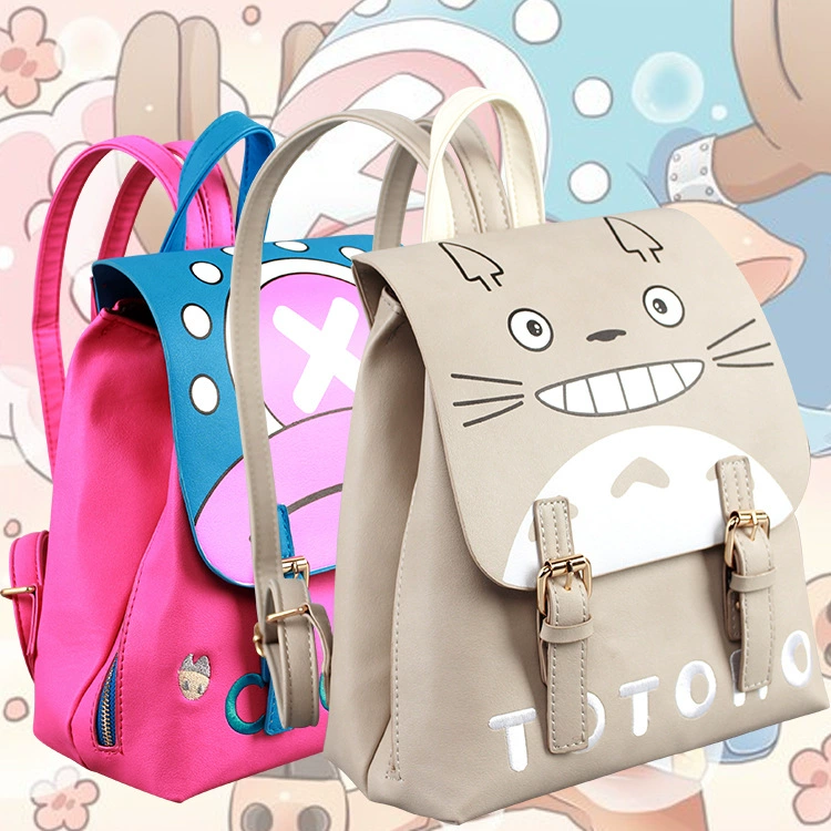 Рюкзак аниме Totoro, двухмерный дизайн, экокожа, маленький рюкзак, 0,655 кг