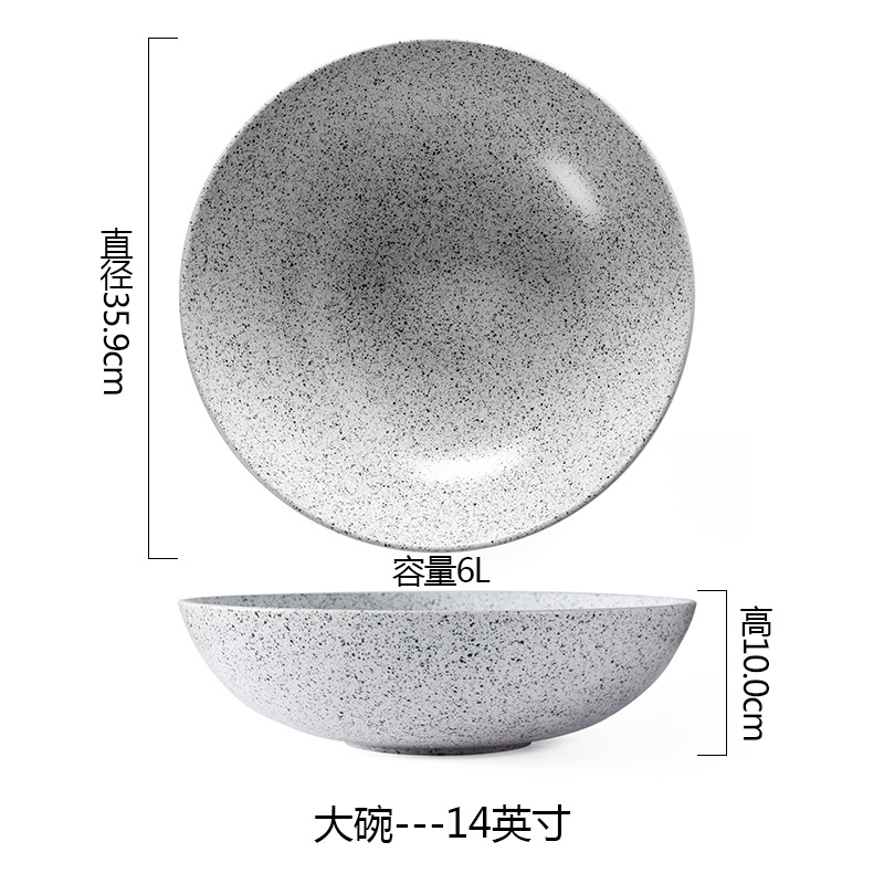 Cerámica Hotel redondo comer sopa de ramen grande tazón de mar