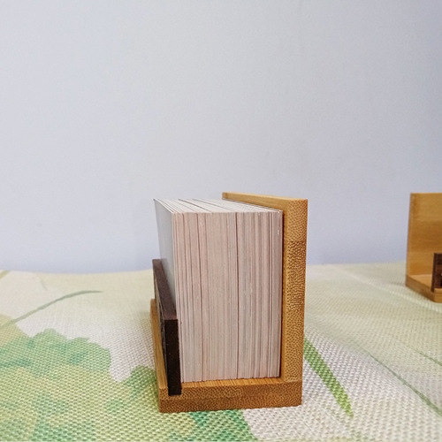 Business card box bamboo LOGO wooden desktop retro Chinese style office gift box for customer opening creative business gift box