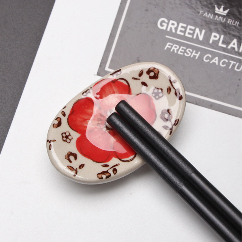 Japón estilo lingote palillos de cerámica soporte vajilla de cerámica