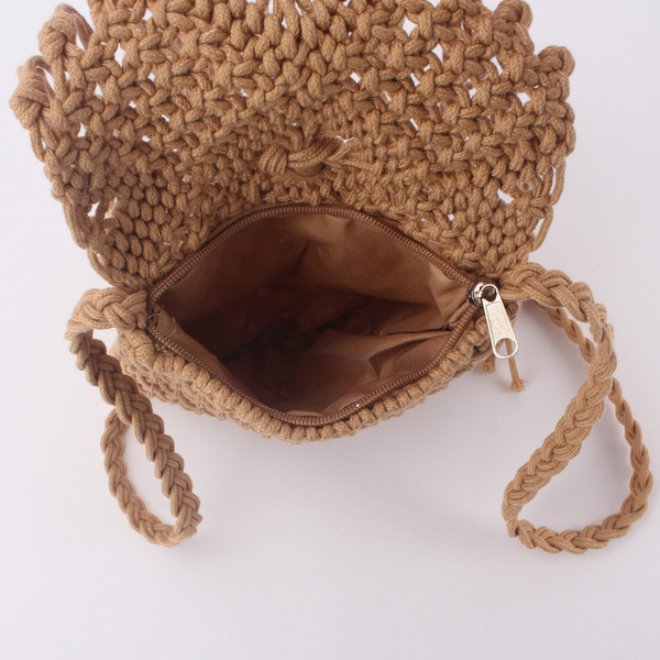 Straw retro beach shoulder bag one shoulder
