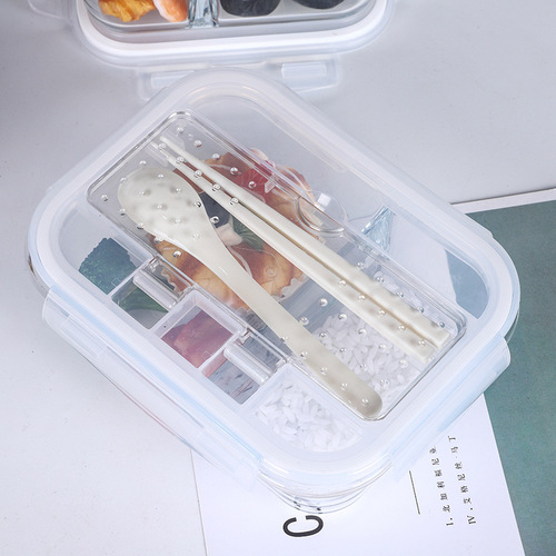 High borosilicate glass preservation box household microwave lunch box office worker with tableware preservation lunch box lunch box