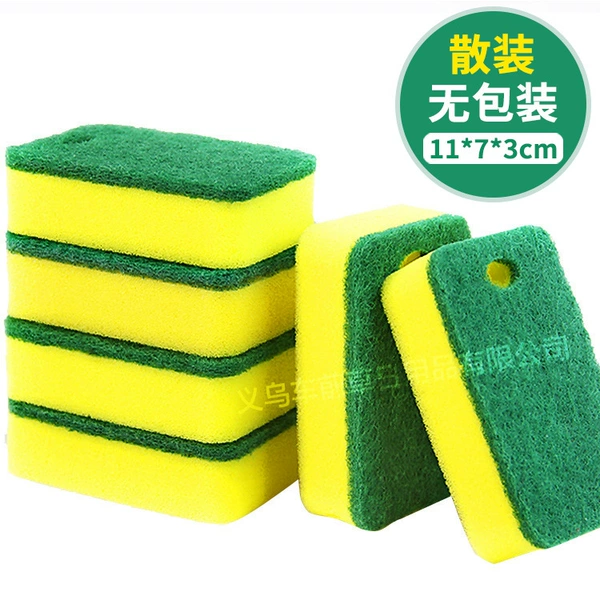 Plug -in round corner with hanging hole sponge Baijie cloth (bulk)