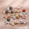 Fashionable pendant, chain for key bag  from pearl, Japanese and Korean, micro incrustation, wholesale